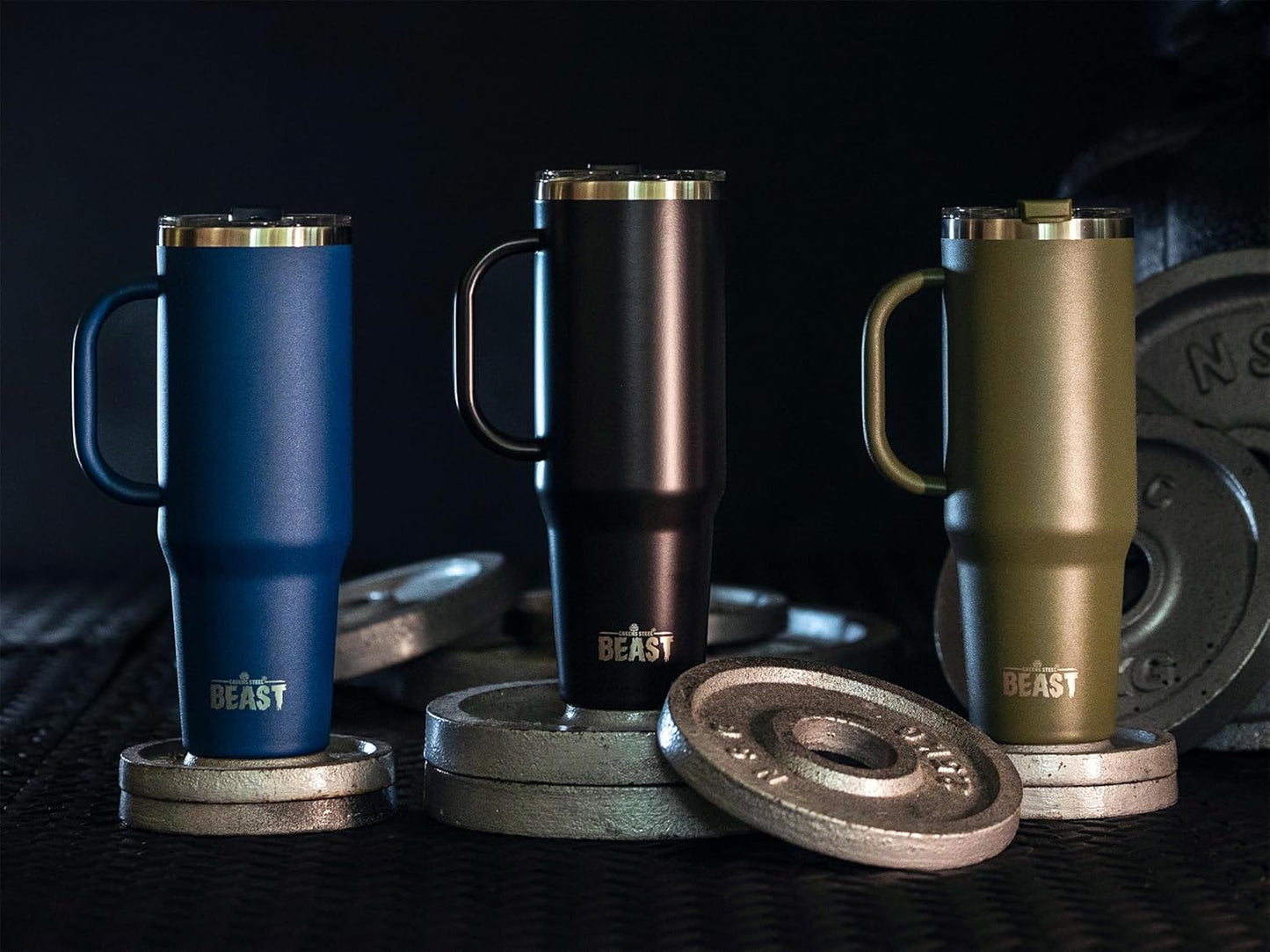 Beast 50 oz Tumbler Stainless Steel Vacuum Insulated Coffee Ice Cup Double Wall Travel Flask (Royal Blue)