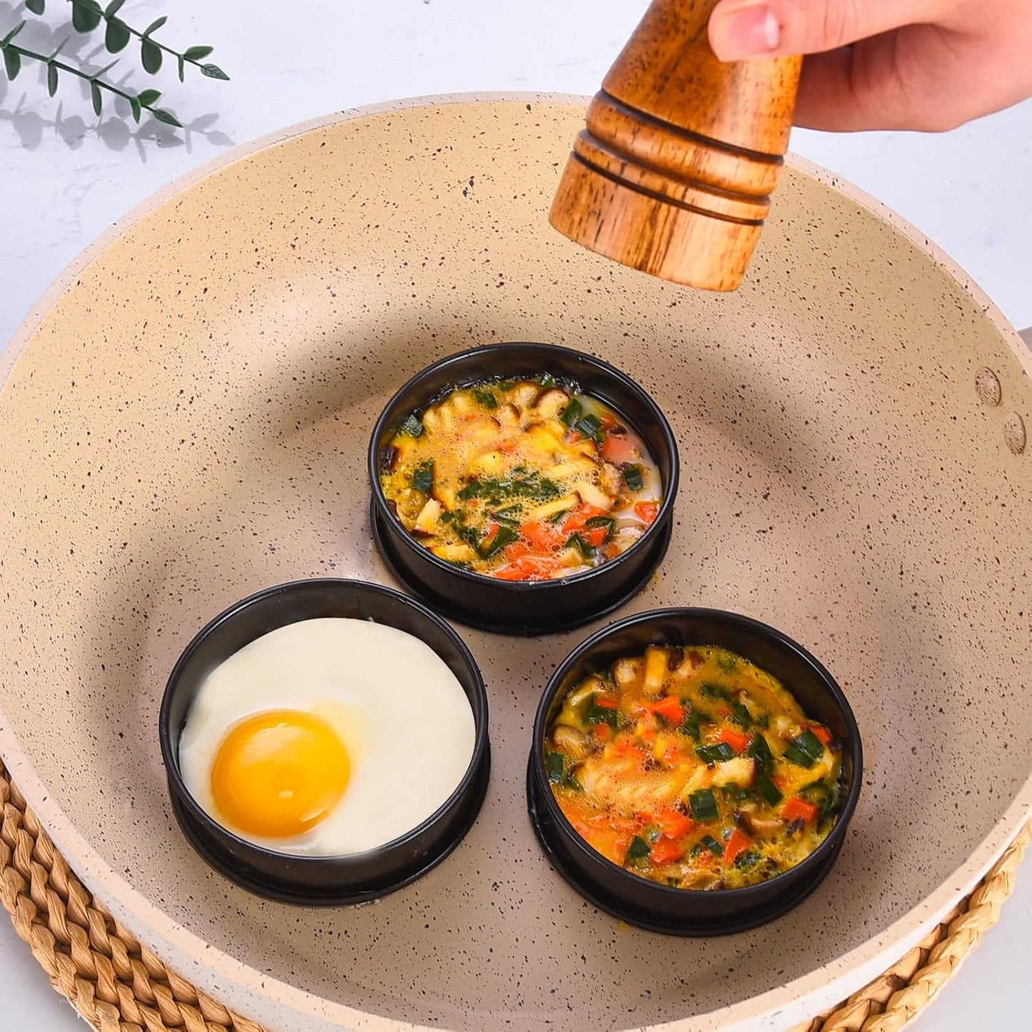 DATANYA 12Packs Crumpet Rings NONSTICK English Muffin Rings 3.15 Inch Stainless Steel Double Rolled Tart Ring Upgraded Round Metal Baking Cooking Pastry Ring Molds for muffins, pancakes