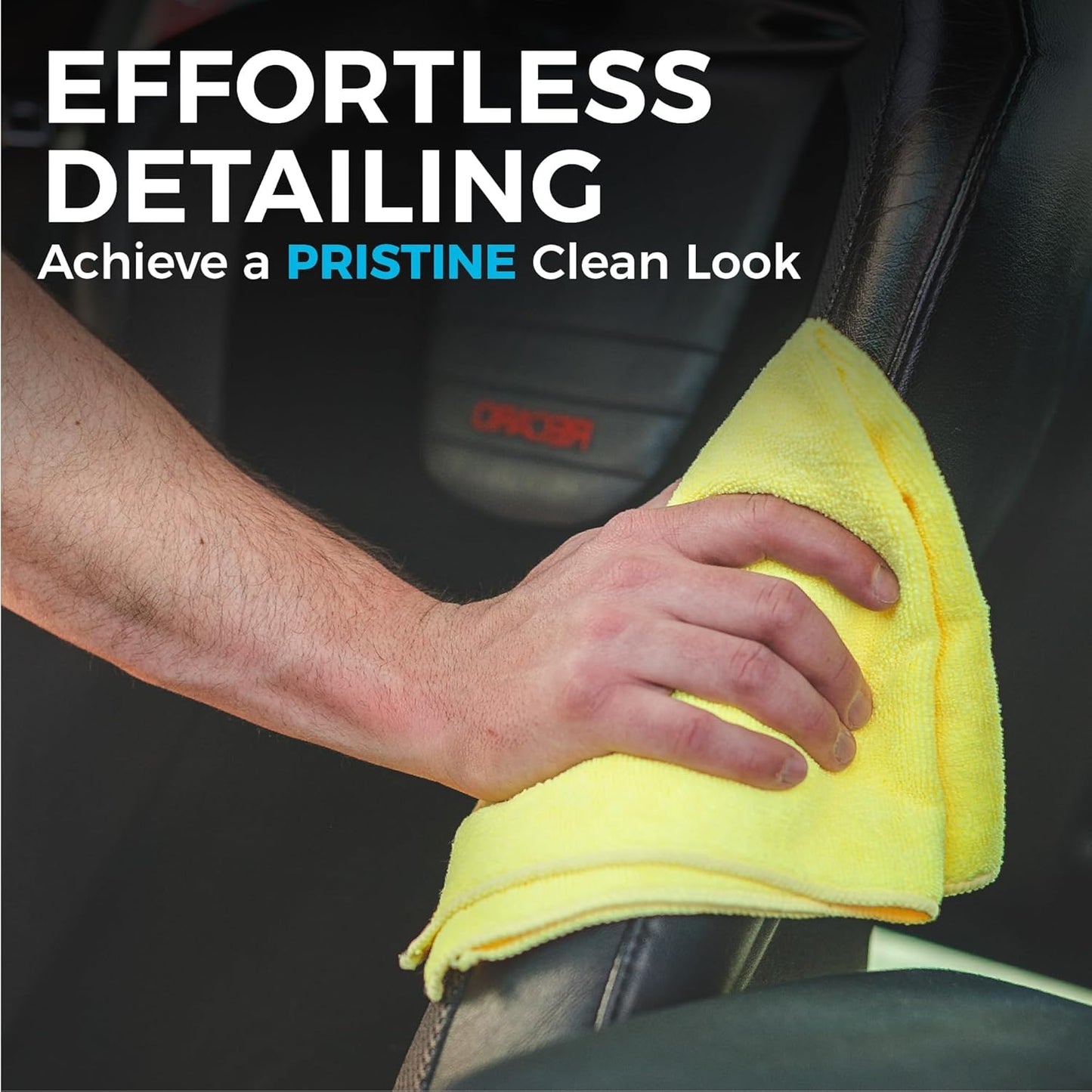 The Rag Company - All-Purpose Microfiber Terry Cleaning Towels - Commercial Grade, Highly Absorbent, Lint-Free, Streak-Free, Kitchens, Bathrooms, Offices, 300gsm, 12in x 12in, Yellow (12-Pack)