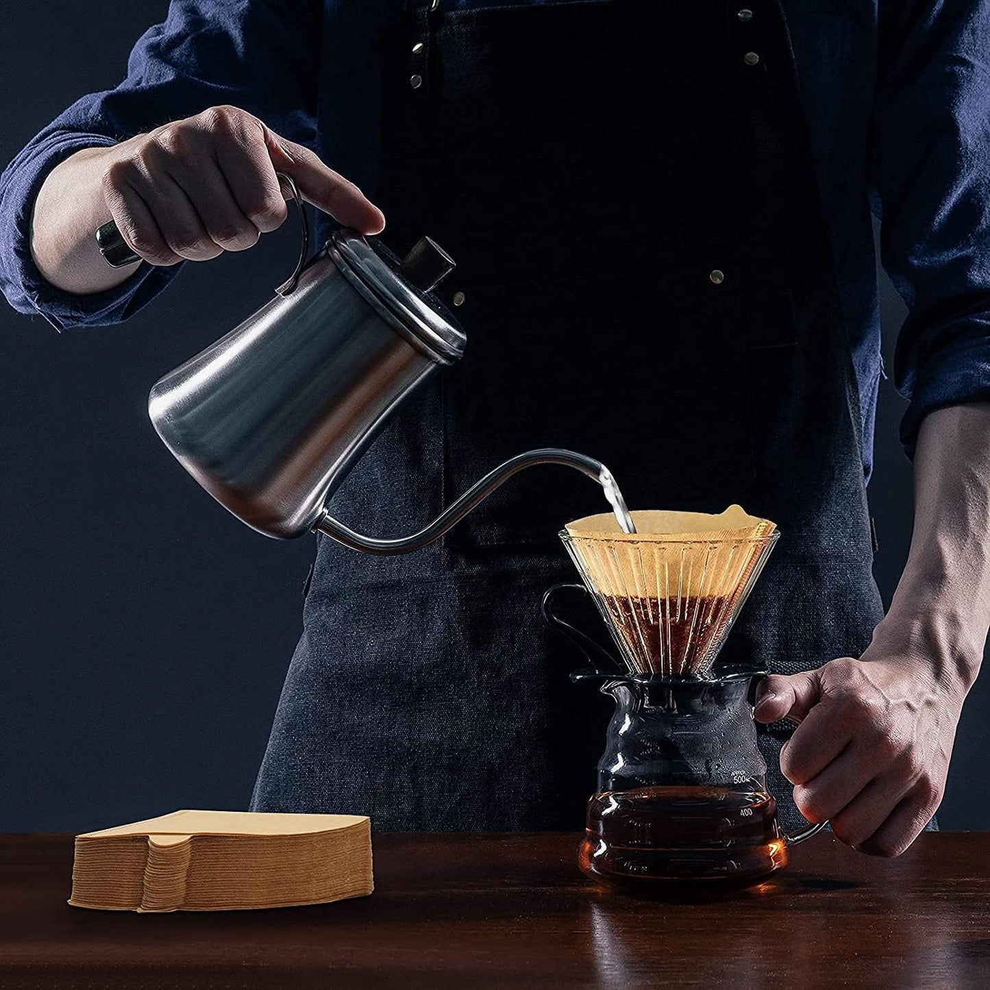 Coffee Filter, Cone Coffee Filters 2, Pour Over Coffee Filter for v60 Coffee Dripper and Drip Coffee Maker, 1-4 Cup, 100 Count, Disposable Natural Unbleached Size 02 Coffee Filters