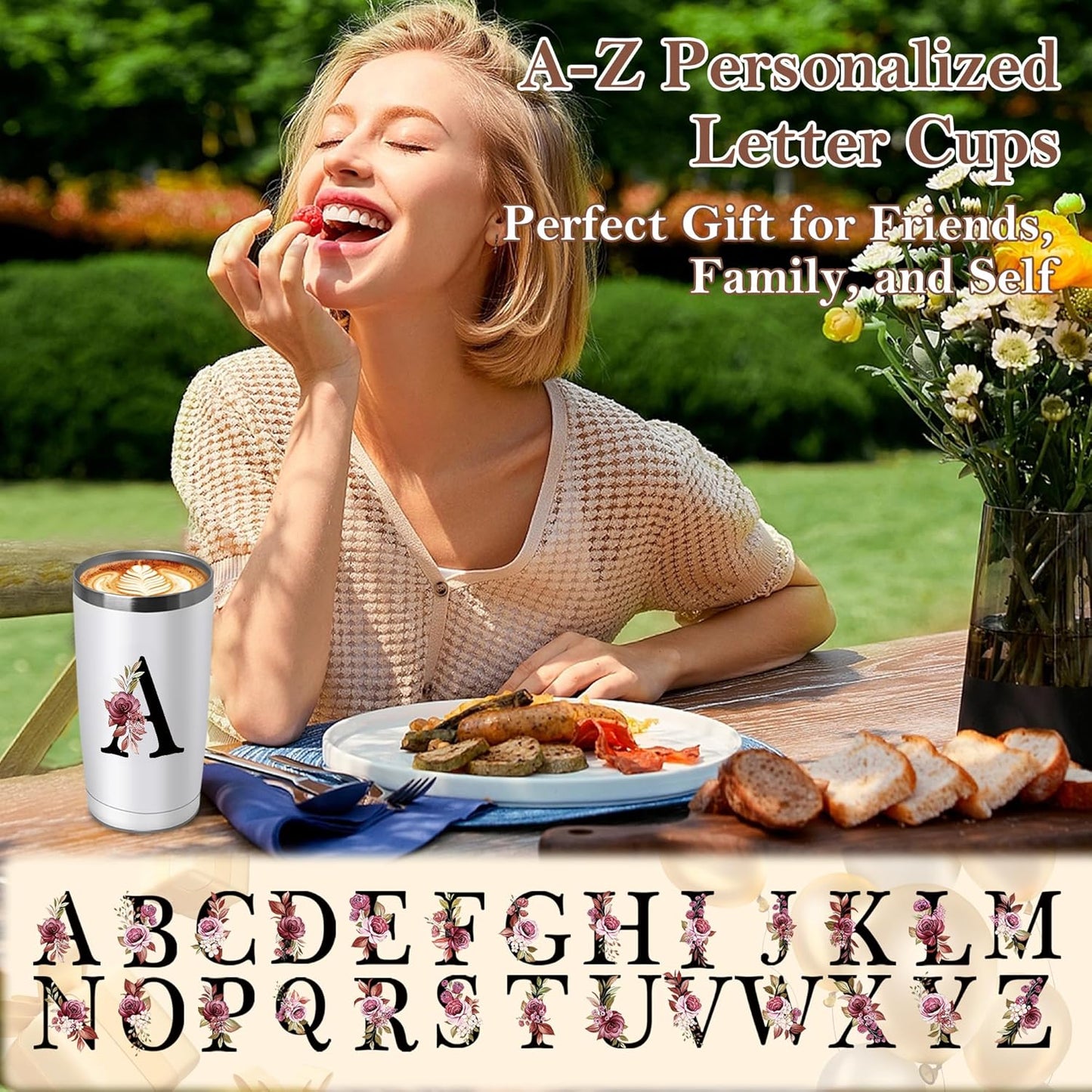 20 Oz Insulated Coffee Cup with Lid Car Tumbler Travel Mug Women Birthday Christmas Xmas Day Holiday Female Boss Teacher Aunt Big Small Sister Law Mother Step Mother Wedding Groom Bride Officiant Gift