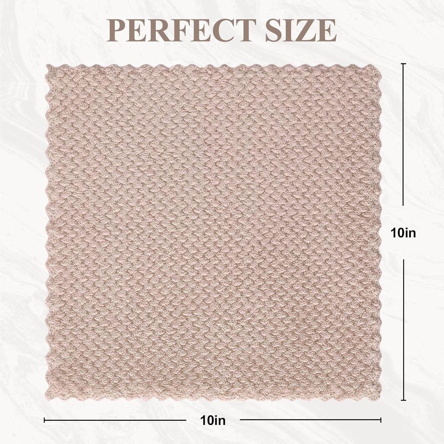 Homaxy 12 Pack Kitchen Dish Cloths, Ultra Soft and Absorbent Dish Towels, Reusable Fast Drying Microfiber Cleaning Cloth, Coral Velvet No-lint Cleaning Rags, 10 x 10 inches, Mix Color