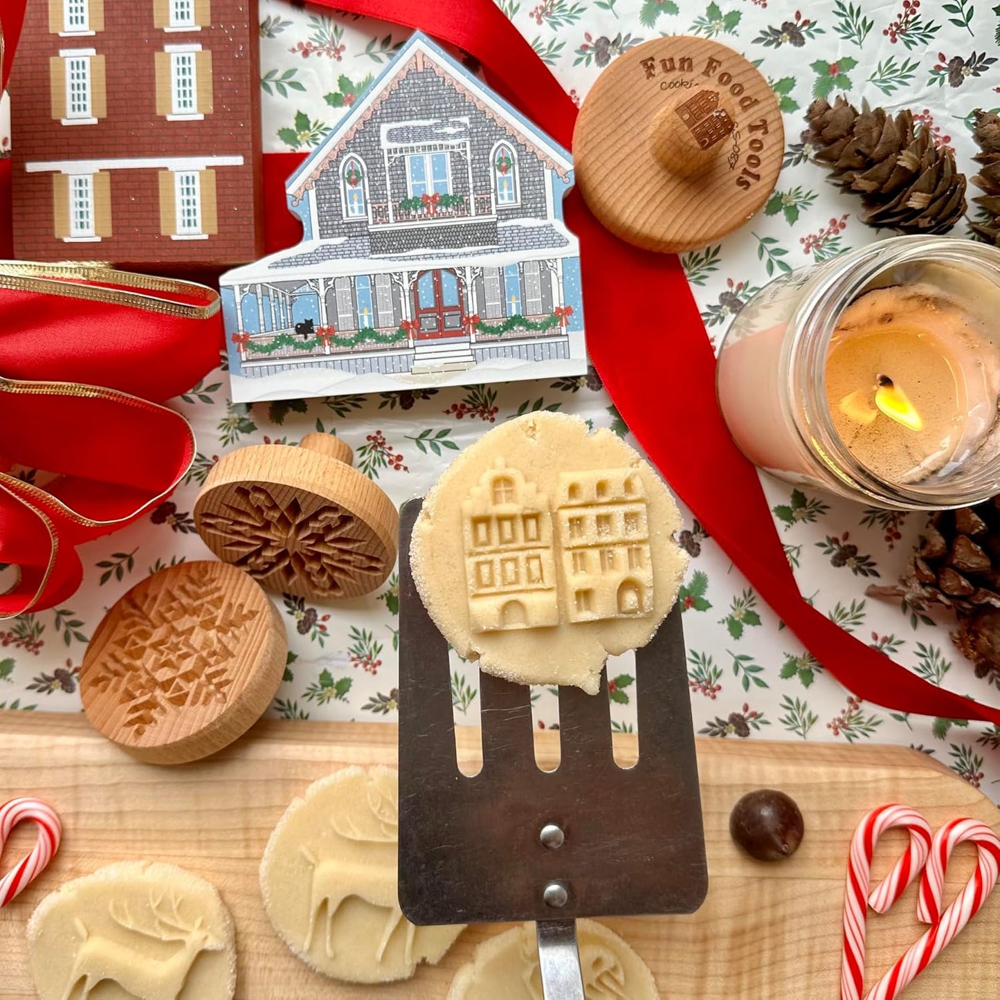 Wood Cookie Stamp, 2.5 Inch (City Street CS-087)