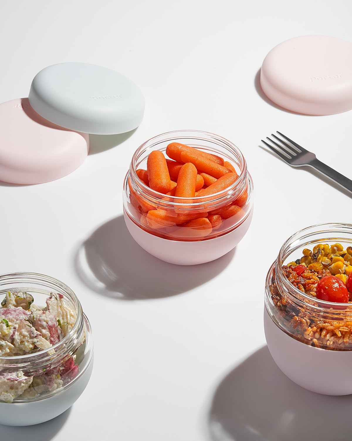 W&P Porter Seal Tight Lunch Bowl Container w/ Lid | Blush 16 Ounces | Leak & Spill Proof, Soup & Stew Food Storage, Meal Prep, Airtight, Microwave and Dishwasher Safe, BPA-Free Glass