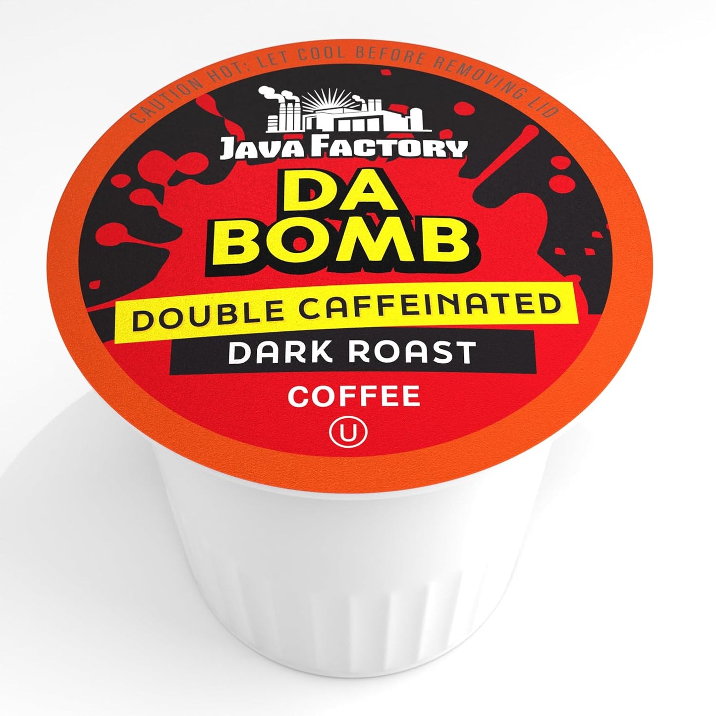 Java Factory Coffee Pods High Caffeine Coffee Compatible with K Cup Brewers Including 2.0, Da Bomb Extra Bold Double Caffeinated, 80 Count