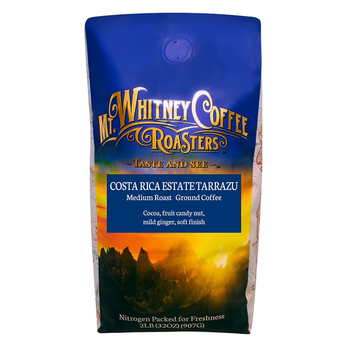 Mt. Whitney Costa Rica Estate Tarrazu Low Acid Coffee (Ground, 2 Lb)