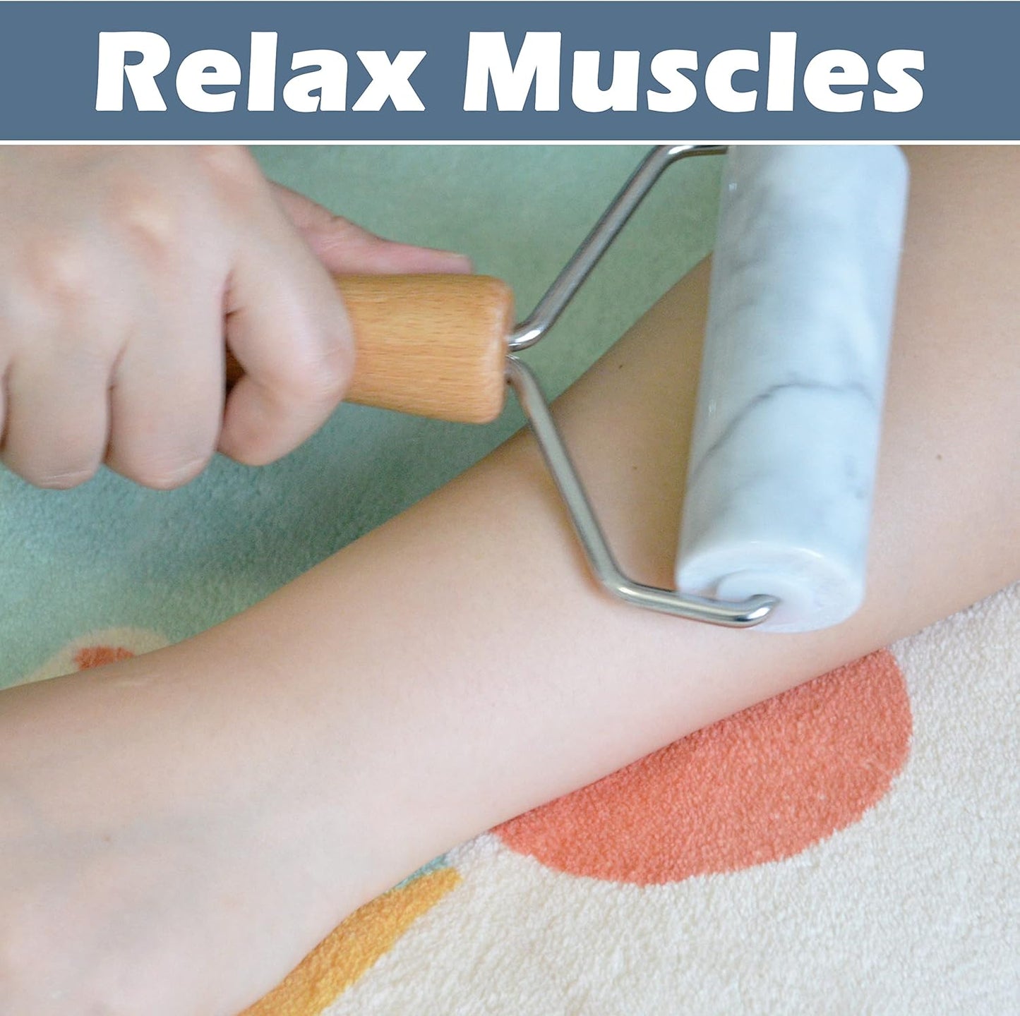 Tianman Small Marble Rolling Pin Pizza Roller, Marble Dough Roller Non-Stick T-Type, For Cake Baking Tortilla Fudge Pizza Cookies and Other Kitchen Baking Cooking (Type 2 White).