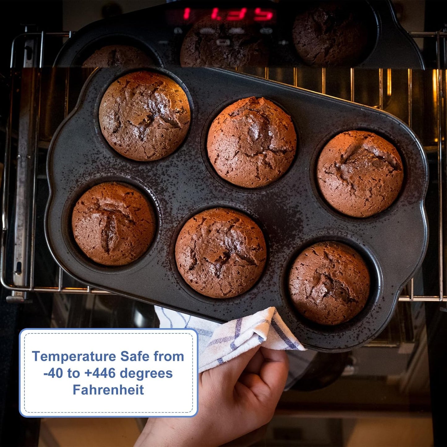 uxcell 4pcs Silicone Muffins Pan, 6 Cup Silicone Cupcake Pan Nonstick Baking Tray for Muffins, Cupcakes, Dishwasher Safe, Green