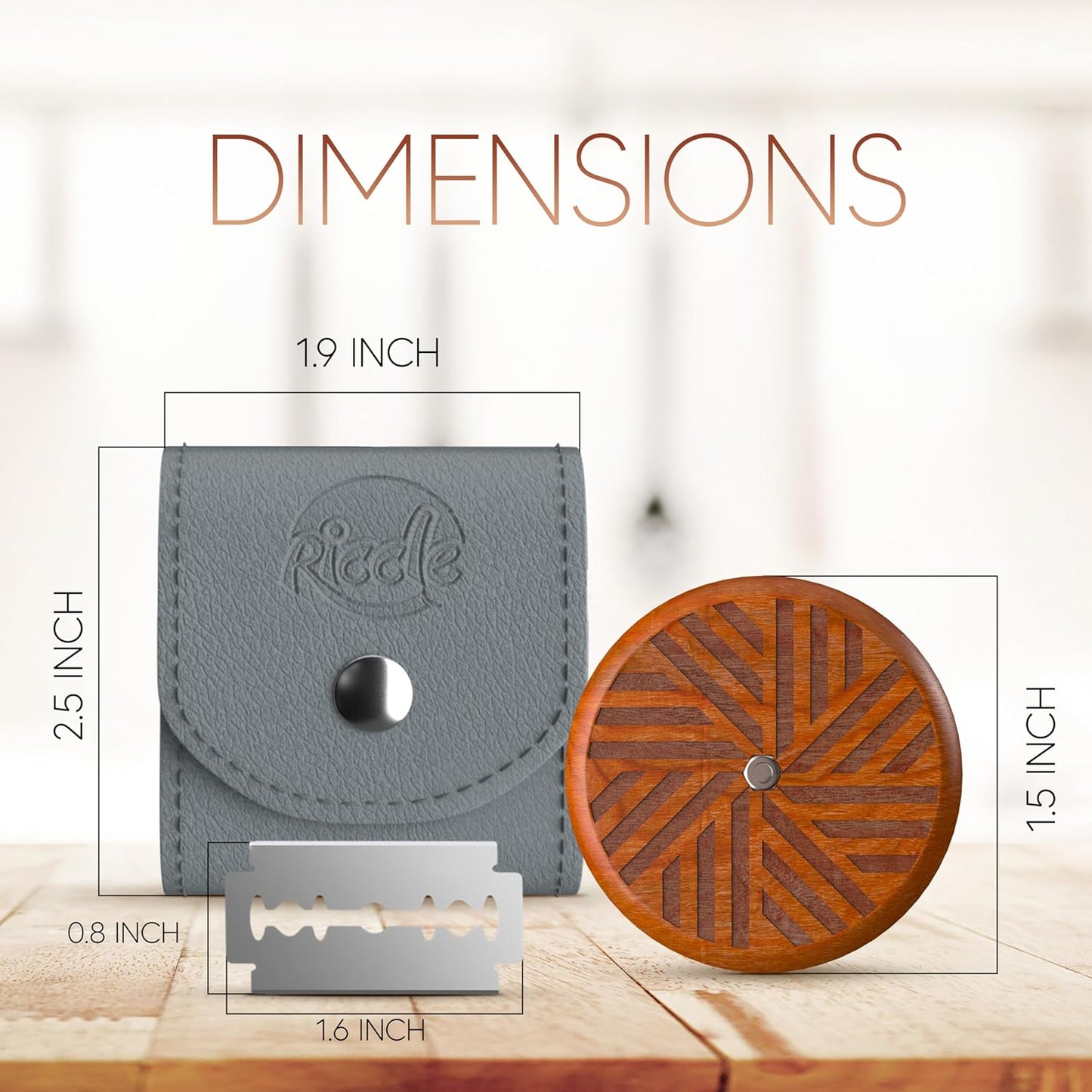 RICCLE UFO Wooden Bread Lame Slashing Tool, Dough Scoring Knife with 15 Razor Blades and Storage Cover (Rose Wood)