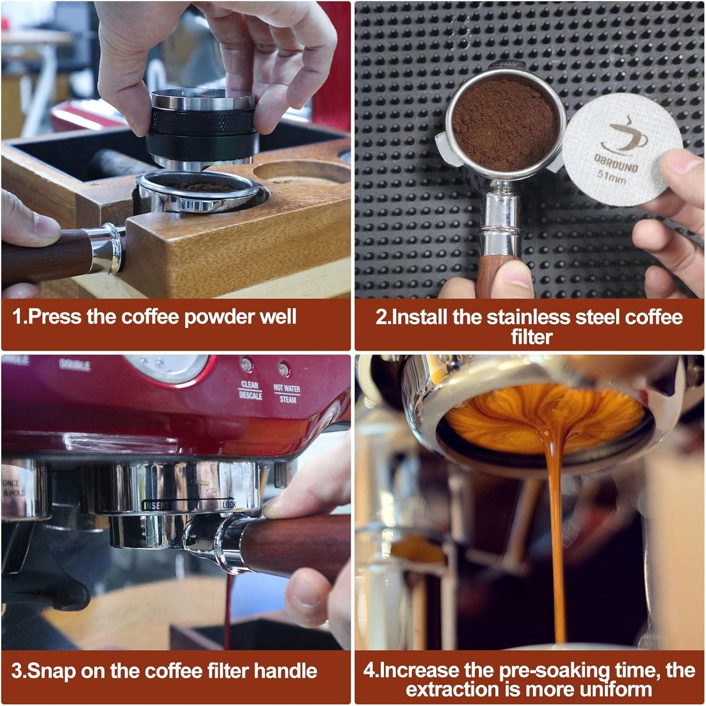 Puck Screen 51mm - Reusable Espresso Puck Screen, 316 Stainless Steel Coffee Filter Mesh Screen for Espresso Portafilter,Coffee Products,Perfect Tool to Better Shot and Keep Shower Head Clean