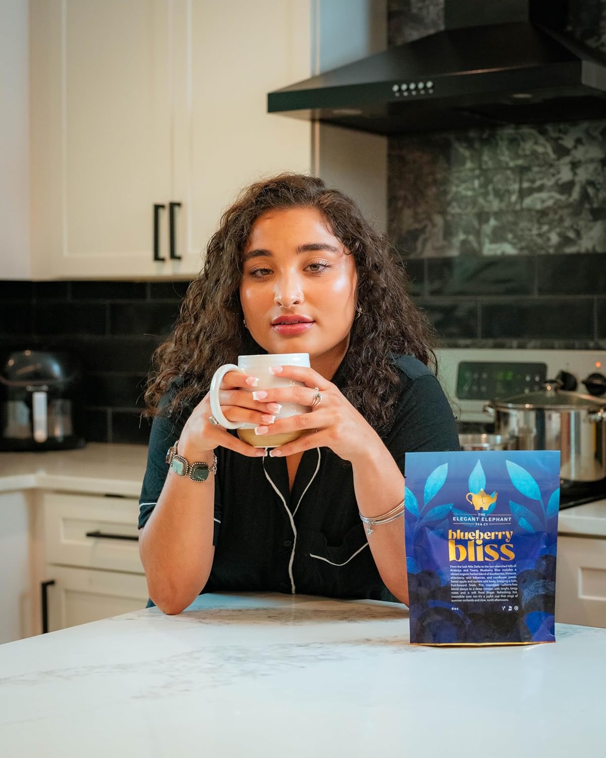 Blueberry Bliss Tea, Organic Loose Leaf Herbal Tea – Real Fruit, Summer Juice, Caffeine-Free, Refreshing Sweet Iced Drink – 4 oz Resealable Bag (Makes 50 Cups)