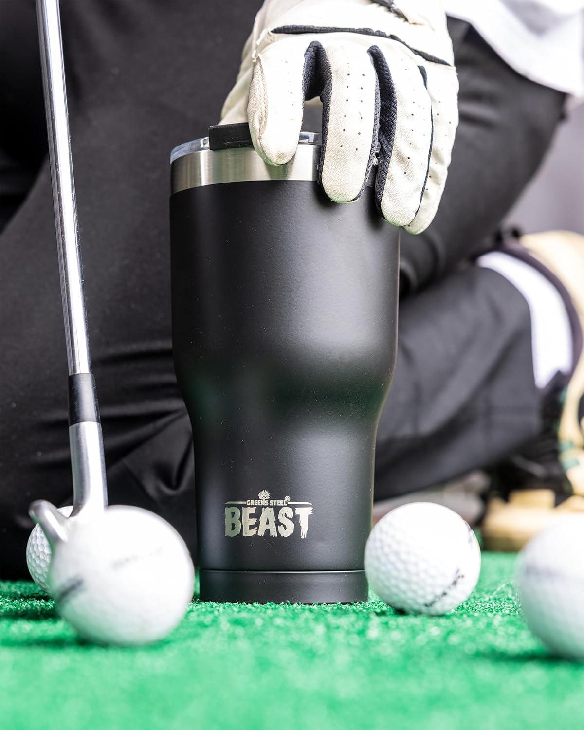 Beast 40 oz Tumbler Stainless Steel Vacuum Insulated Coffee Ice Cup Double Wall Travel Flask (Matte Black)