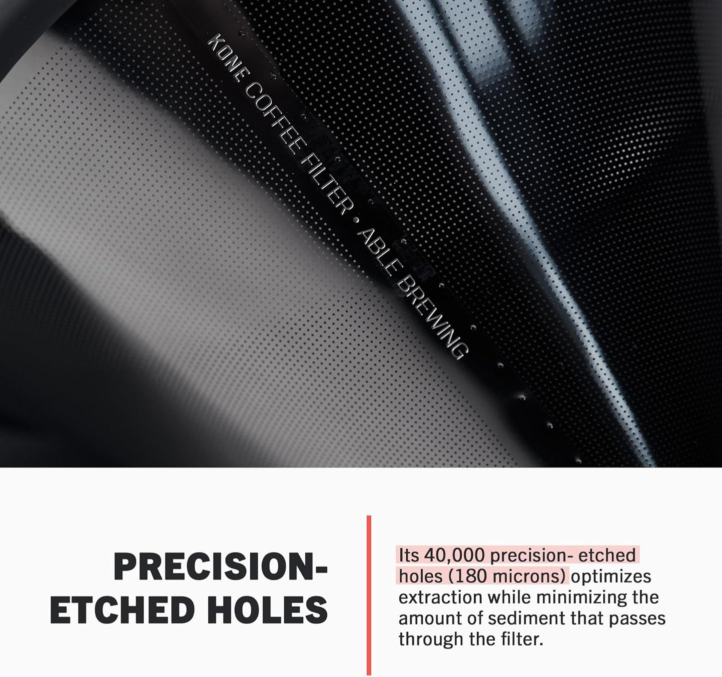 Able KONE for Chemex: The Original Reusable Black Titanium Coffee Filter