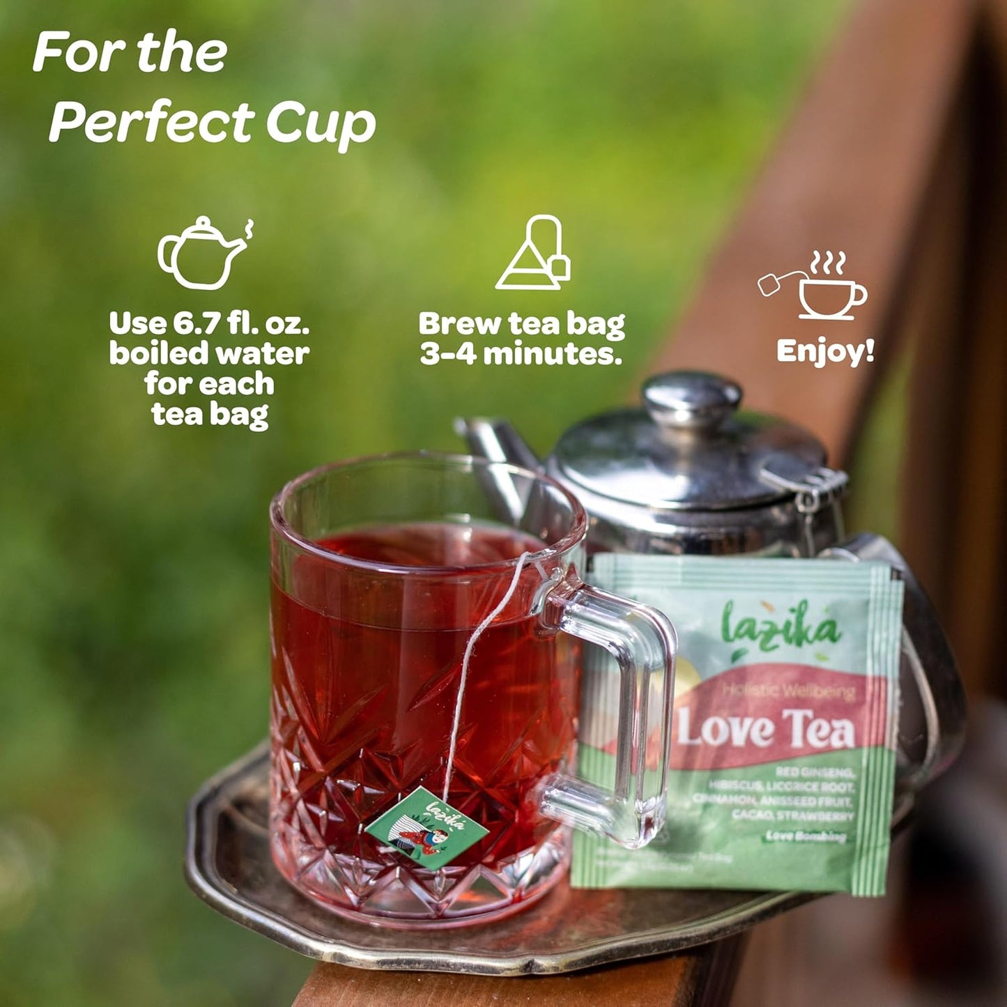 Lazika Herbal Tea Variety Pack with Lovely Presentation Box, 54 Counts, Relaxation Tea Assortment Gift Set, Premium Collection with Pyramid Infuser Bag, Handcrafted