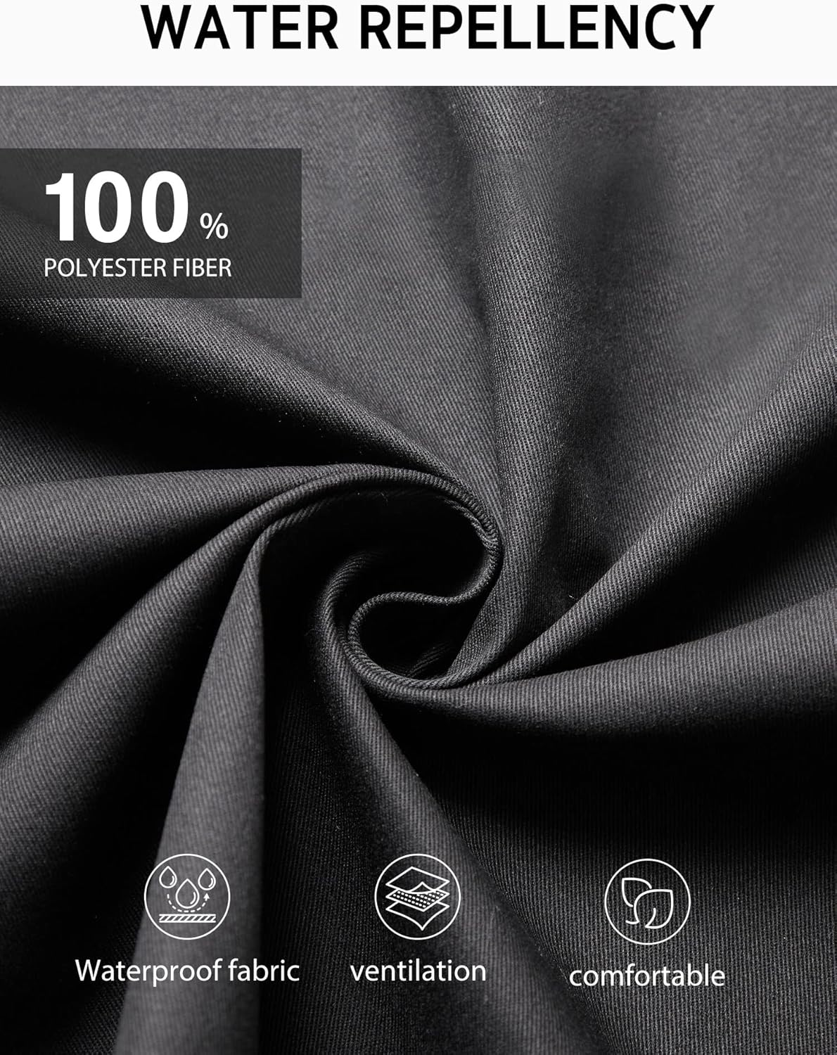 Syntus 6 Pack Server Apron with 3 Pockets, Waterdrop Resistant Waitress Waiter Waist Apron, 11.5-inch Black