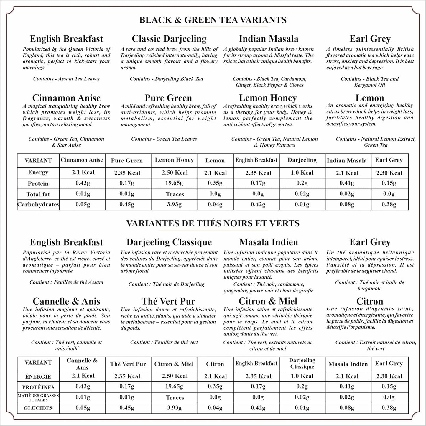 Octavius Gift's Select - Assorted Tea in Elephant Printed Wooden Box | 6 Flavors, 90 Tea Bags | Black & Green | Tea Gifts for Women & Men | Tea Variety Pack Gift Box