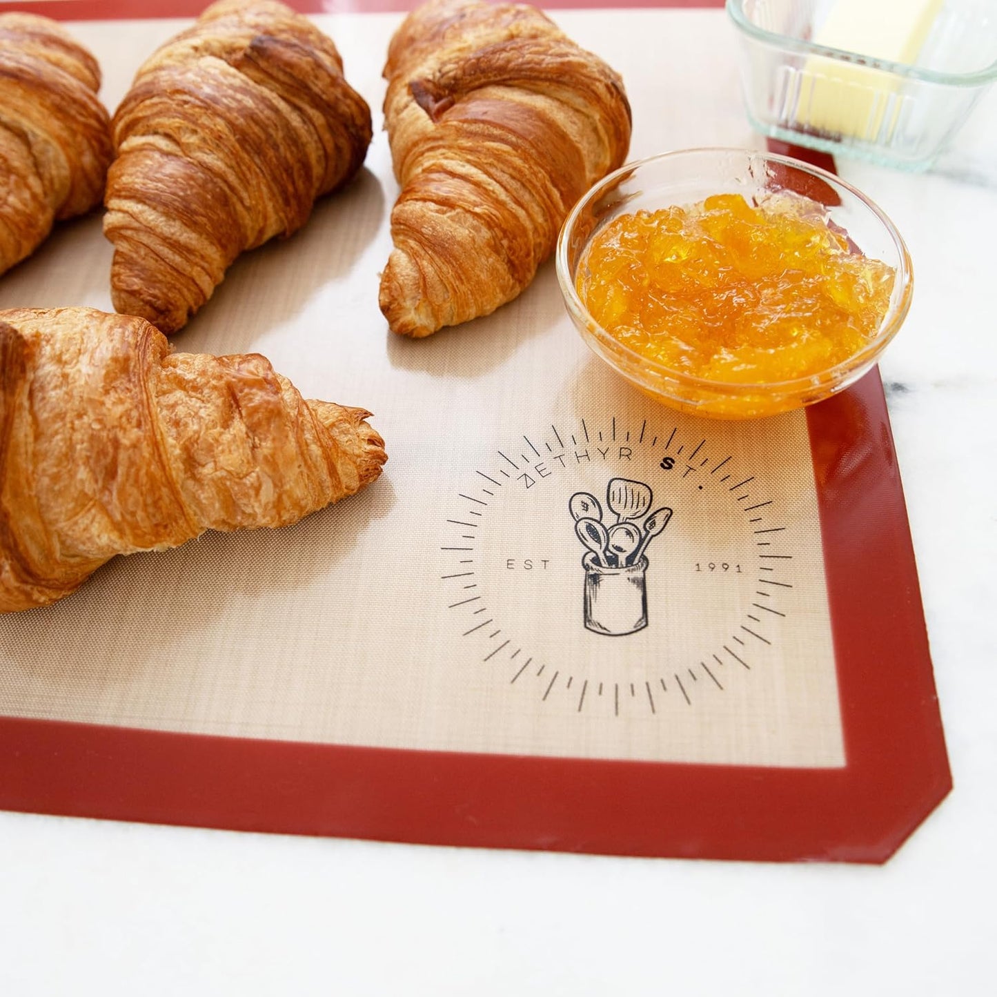 Silicone Baking Mats for 3/4 Size Cookie Sheets for Baking - 3 Pack - Non-Stick, Food Safe Oven Safe Liners for baking sheets - Red - Easy Clean, Mess-Free Baking Sheet Liners, 13.5 x 19.5 Inches