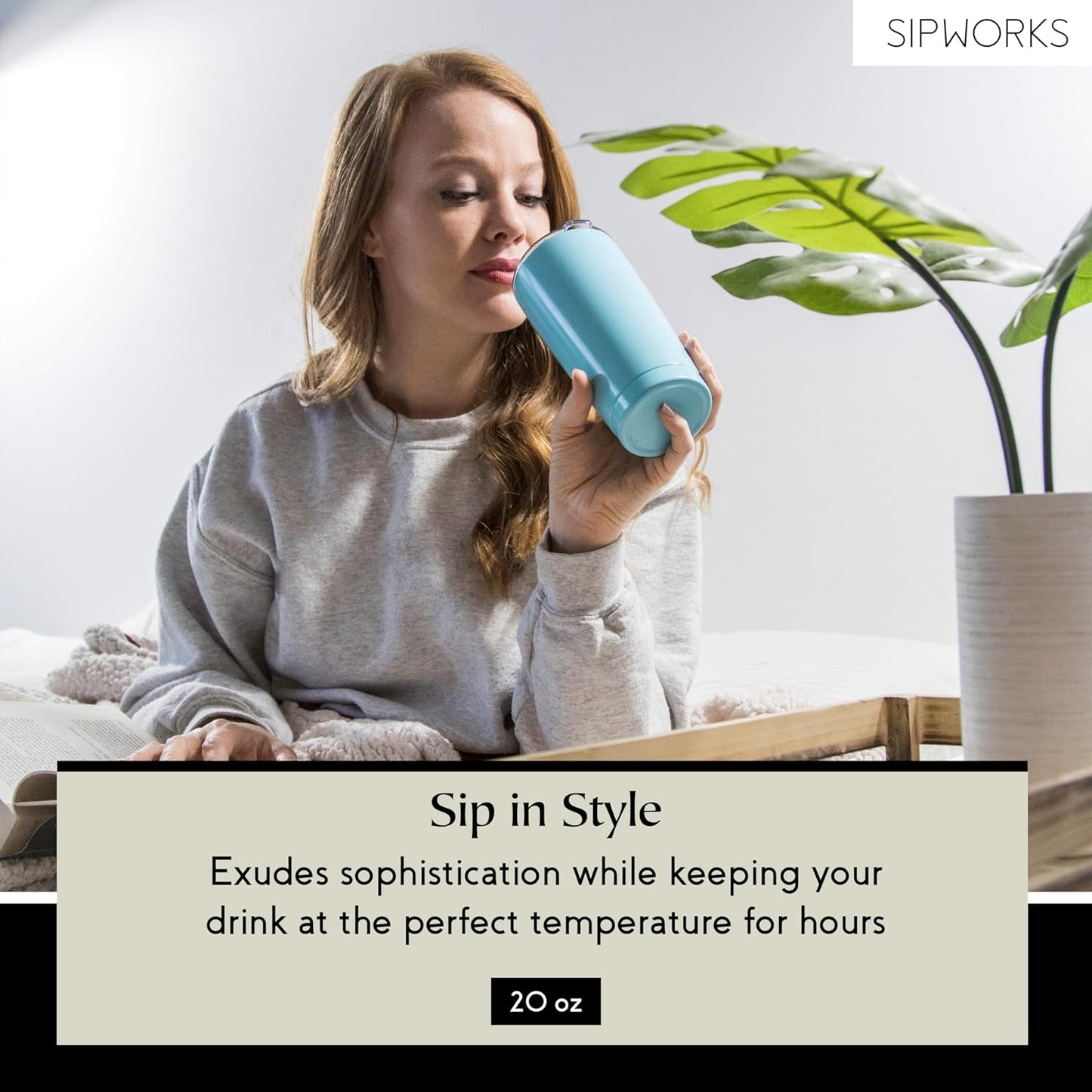 Stainless Steel Coffee Tumblers with Lids - 20z Double Walled Vacuum Insulated for Hot & Cold Drinks - Spill Resistant Travel Tumbler - Arctic White