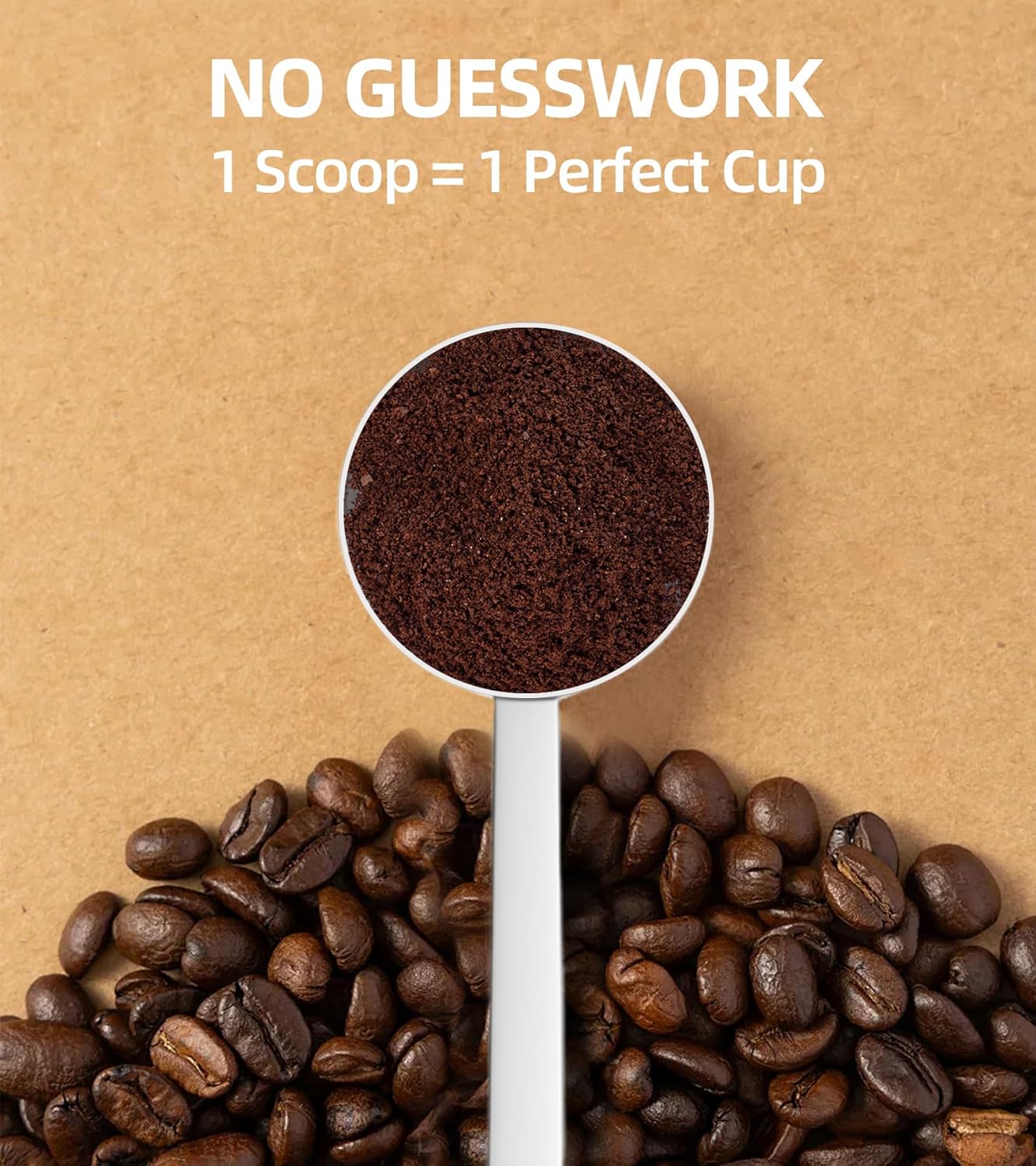 304 Stainless Steel Coffee Scoop, Long Handle Measuring Scoop for Ground Coffee, Engraved TBSP/ML, Dishwasher Safe (1 Tbsp & 2 Tbsp)