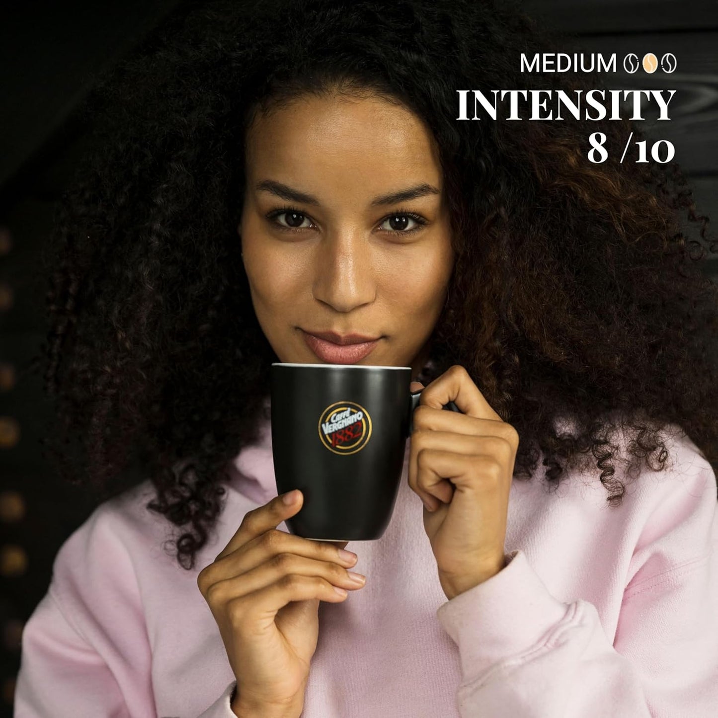 Caffe Vergnano 1882 Gran Aroma Whole Bean Arabica Medium Espresso Roast Coffee, 2.2lbs Bag - Italian Coffee Beans with Rich notes of Cocoa, Spices & Dried Fruit, Intensity 8/10-1000g Bag (2 Pk)