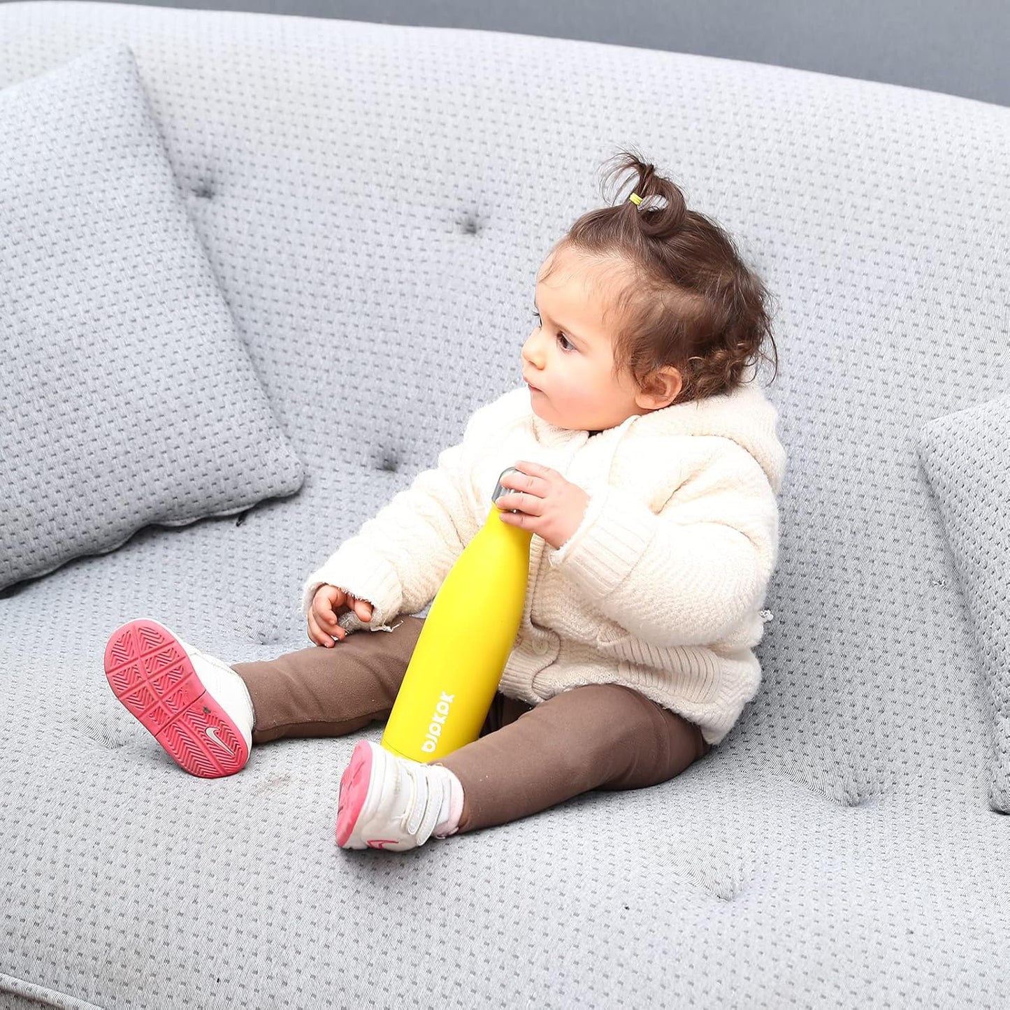 BJPKPK 17oz Insulated Stainless Steel Water Bottles,Sports Water Bottles Keep Cold for 24 Hours and Hot for 12 Hours,BPA Free for Travel,Pink