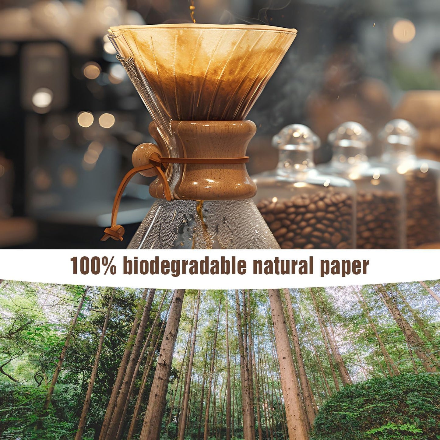 Coffee Filters, Size 04 Unbleached Cone Filters 8-12 Cup, 200 Count Disposable Natural Paper Filters, 04 Cone Filters For Pour Over and Drip Coffee Maker