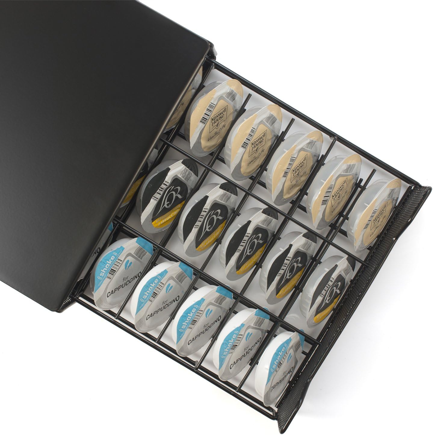 Coffee Pods Holders for Tassimo Discs Coffee Capsule Metal Storage Drawer Capacity 60 pcs