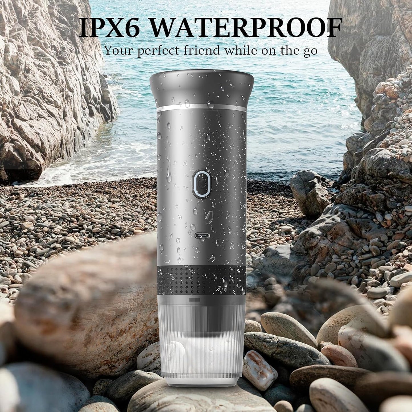 Zcyge Portable Coffee Maker Espresso Machine, Travel Camping Coffee Makers, Mini Battery Portable Espresso Self-Heating Car Coffee Maker With Ground Coffee & NS Capsule