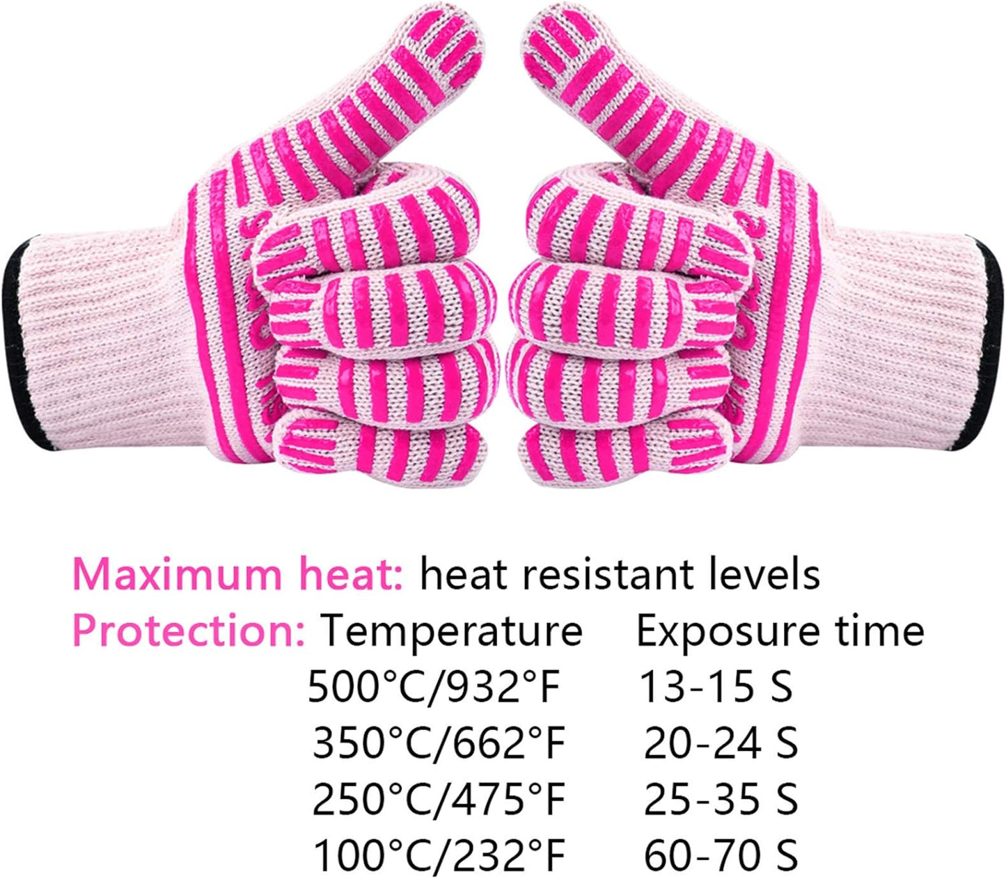 CZSYZCZS Extreme Heat Resistant Oven Gloves - 932F - Cooking Gloves for BBQ, Grilling, Baking,Cutting, Smoker Fireplace