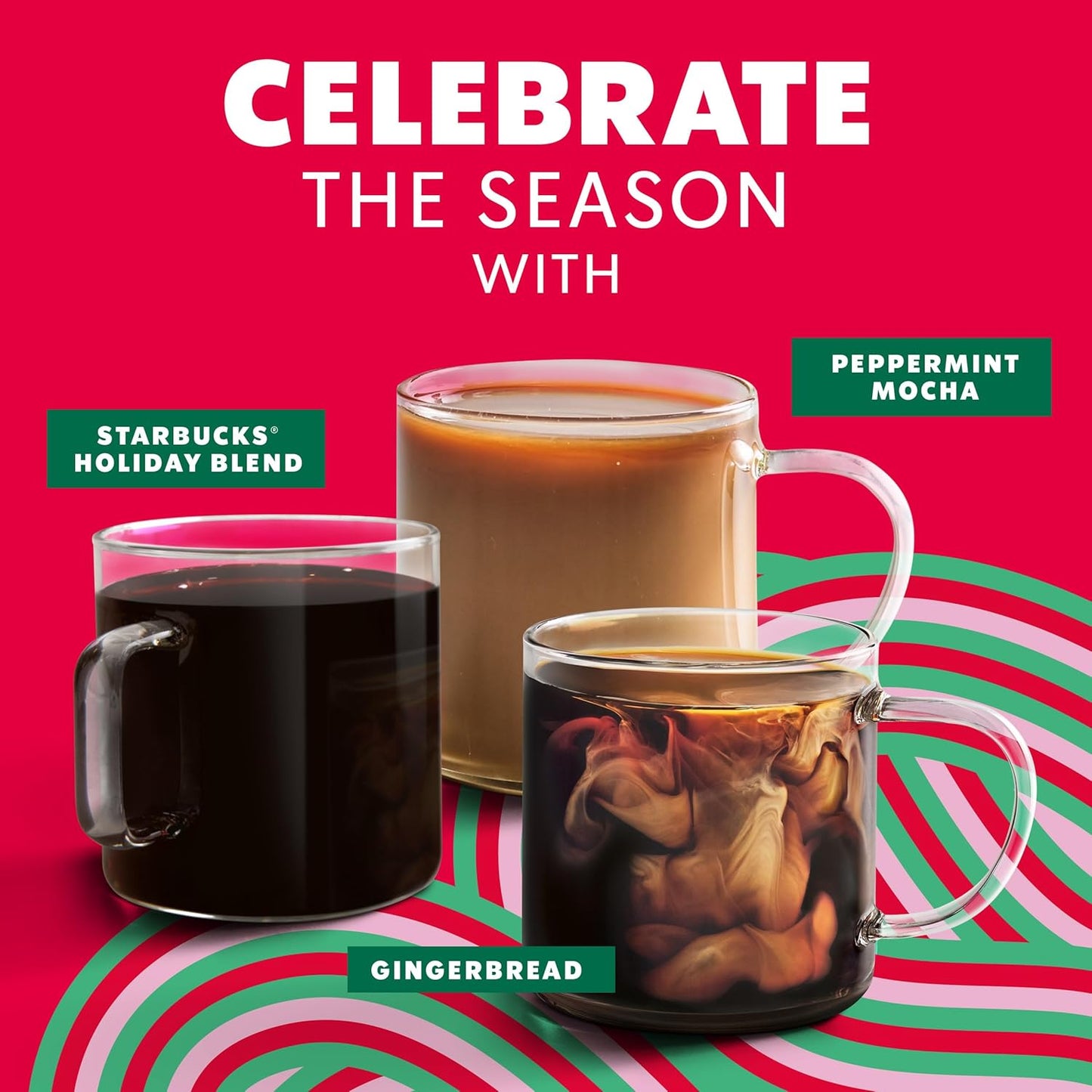 Starbucks K-Cup Coffee Pods, Medium Roast Coffee for Keurig Brewers, Holiday Blend, 100% Arabica, Limited Holiday Edition, 6 Boxes (60 Pods Total)