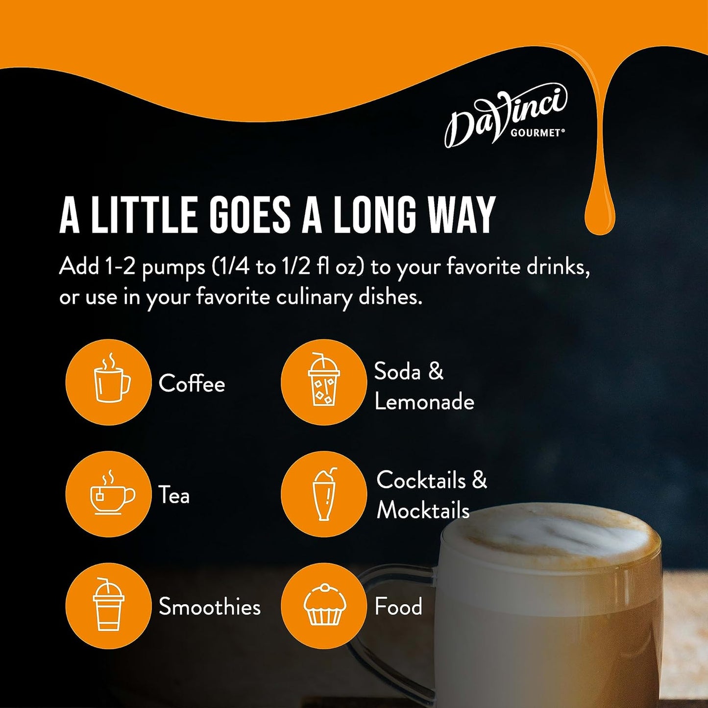 DaVinci Gourmet Classic German Chocolate Cake Syrup, 25.4 Fluid Ounces (Pack of 4)