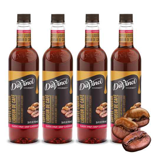 DaVinci Gourmet Classic Coffee Liqueur Syrup, 25.4 Fluid Ounces (Pack of 4)