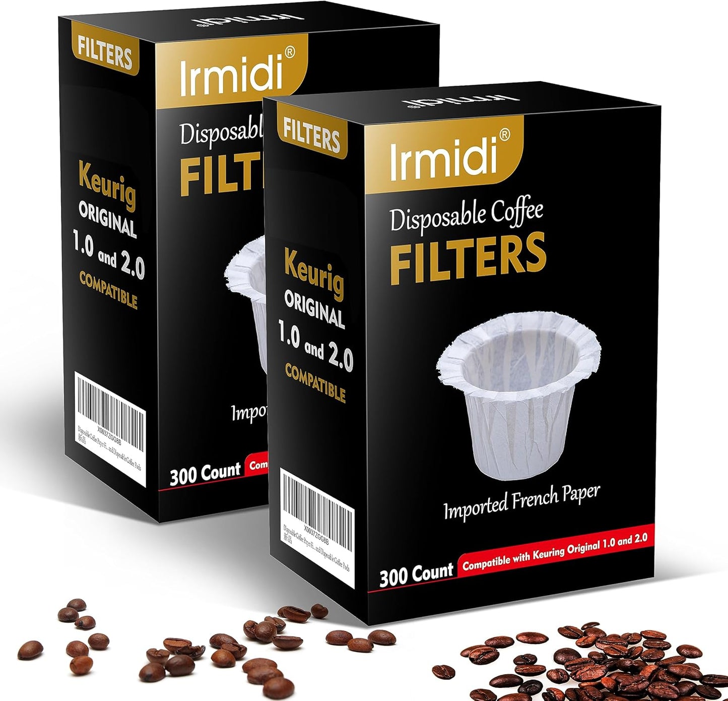 600 Count Disposable Paper Coffee Filters,Compatible with Keurig 1.0 and 2.0 Single Serve Brewers
