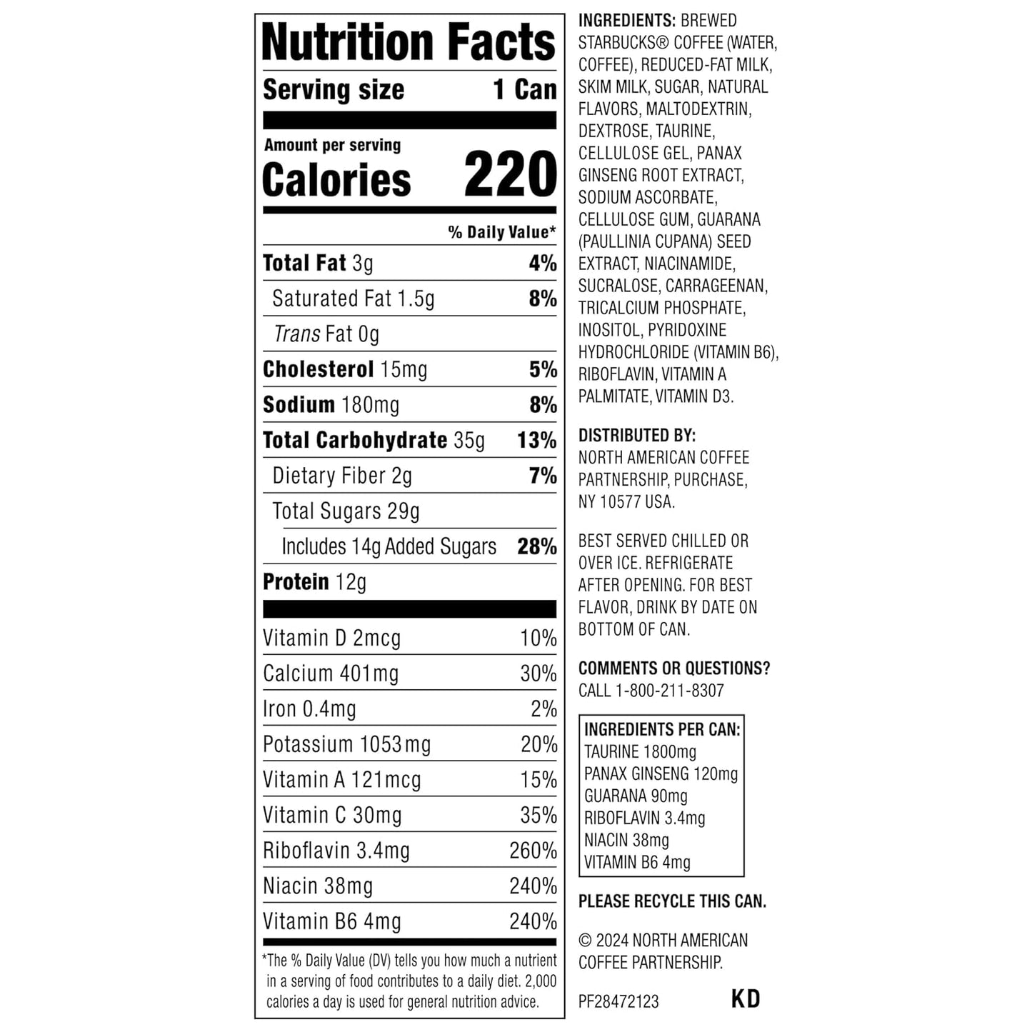 Starbucks Doubleshot Energy Drink Coffee Beverage, Mocha, Iced Coffee, 15 fl oz Cans (12 Pack) (Packaging May Vary)