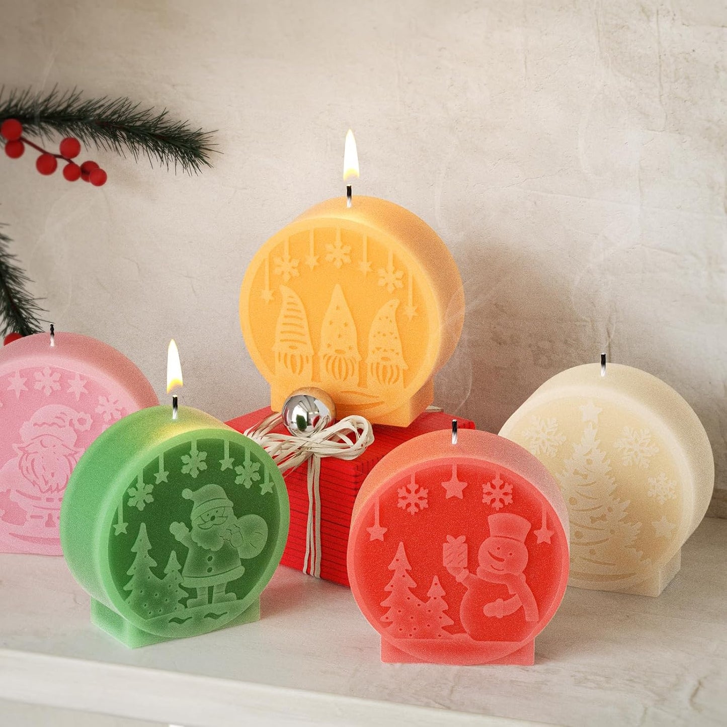 Silicone Santa Claus Mold - Silicone Resin Casting Molds for Candle & Resin & Soap Craft Supplies