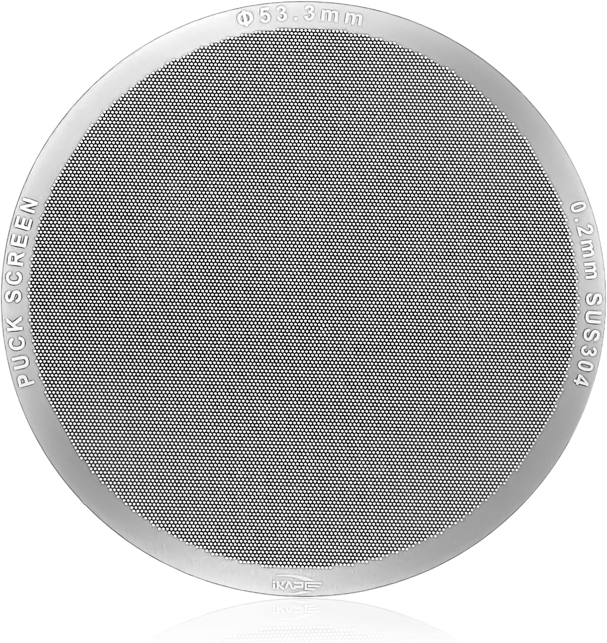 IKAPE 53.3mm Espresso Puck Screen, 0.2mm Thickness, Reusable Metal Ultra-thin & Ultra-light Coffee Filters, Food-grade 316 Stainless Steel Coffee Puck Screen for Espresso Baristas