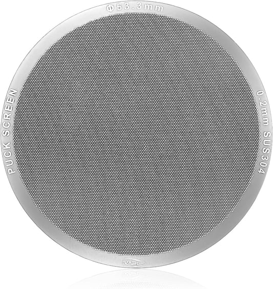 IKAPE 53.3mm Espresso Puck Screen, 0.2mm Thickness, Reusable Metal Ultra-thin & Ultra-light Coffee Filters, Food-grade 316 Stainless Steel Coffee Puck Screen for Espresso Baristas