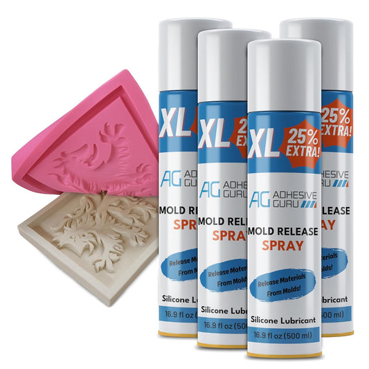 Silicone Mold Release Spray (4x16.9 fl oz / 500ml) Release Agent for Epoxy Resin, Candle & All Molds | Smooth, Non-Stick Lubricant for Easy Removal | 4 Pack, Molds are not Included