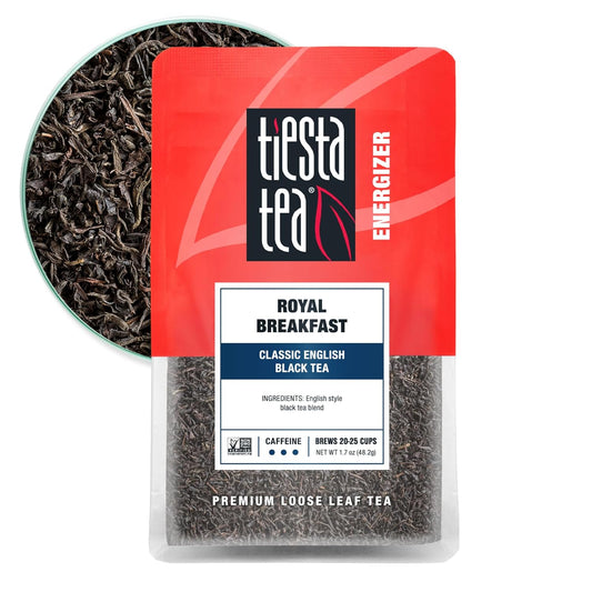 Tiesta Tea - Royal Breakfast, Loose Leaf, Classic English Black Tea, Premium Blend, High Caffeine Hot & Iced, Brews Up to 25 Cups, 1.7 Ounce Resealable Pouch