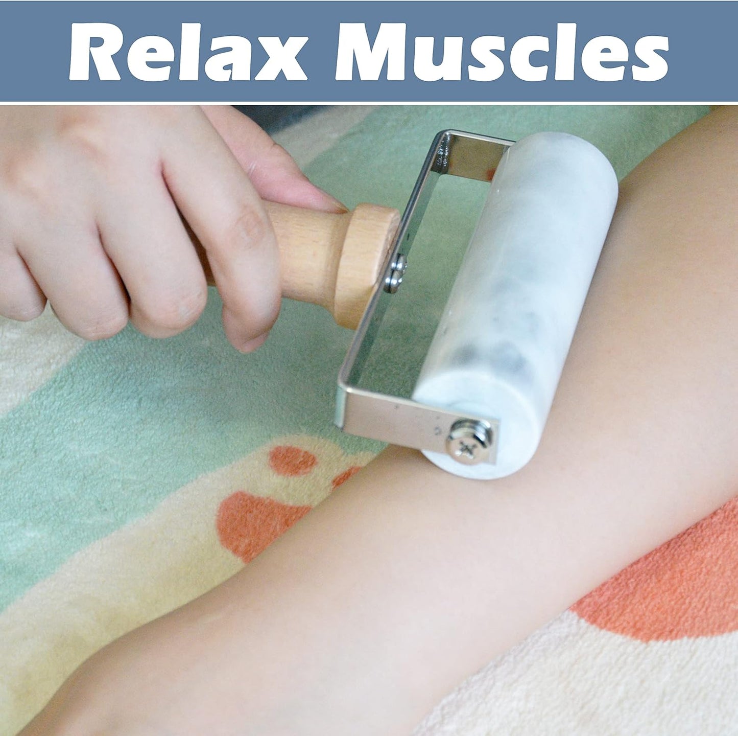 Tianman Small Marble Rolling Pin Pizza Roller, Marble Pastry Roller Non-Stick T-Type, For Cake Baking Tortilla Fudge Pizza Cookies and Other Kitchen Baking Cooking (Type 1 White).