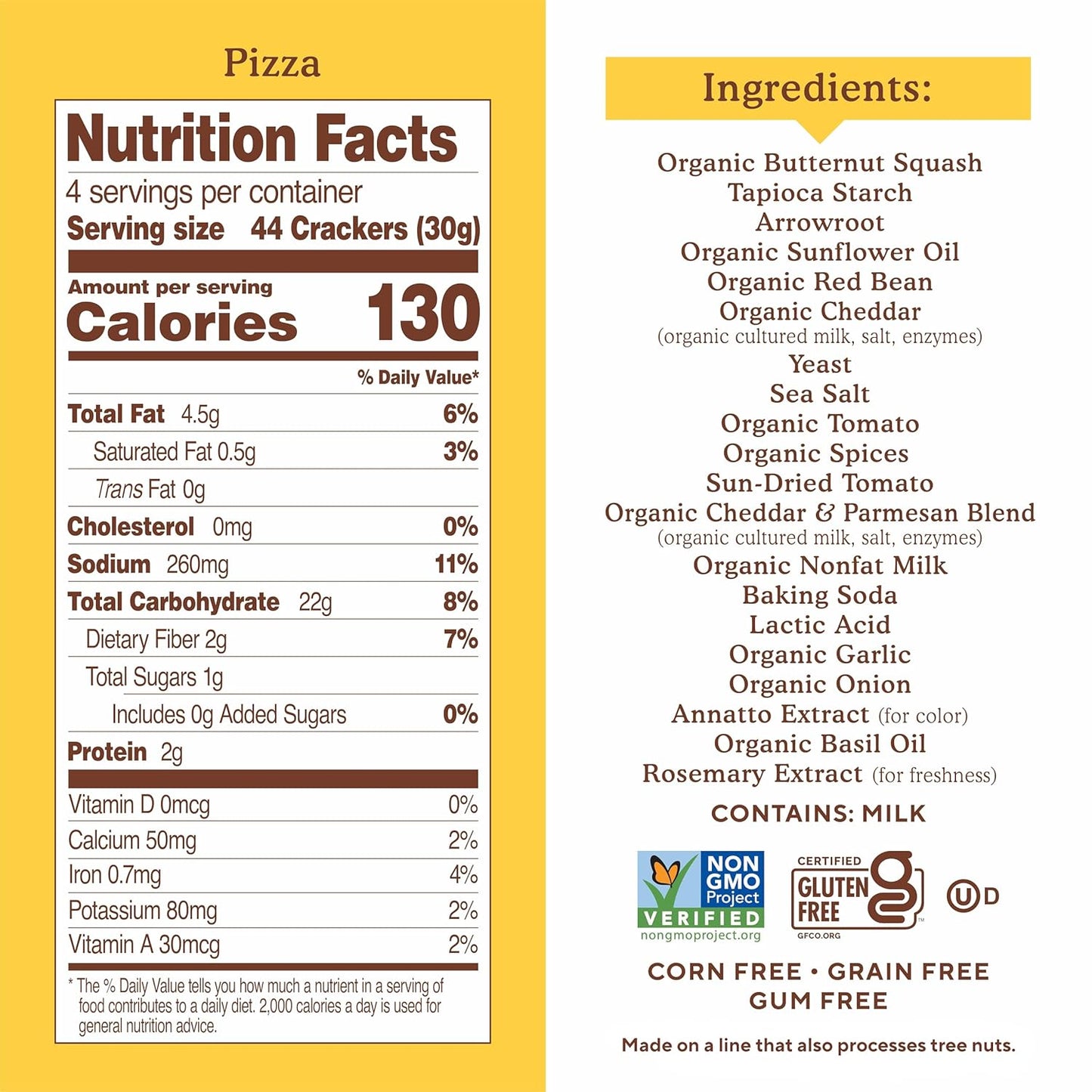 Simple Mills Pop Mmms Pizza Baked Snack Crackers, Gluten Free, 4 Ounce (Pack of 1)