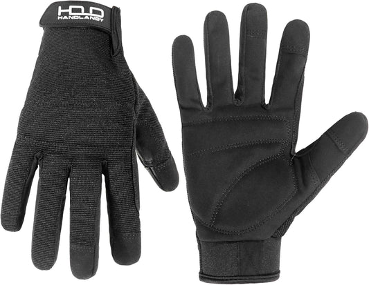 HANDLANDY Work Gloves for Men & Women, Utility Mechanic Working Gloves Touch Screen, Flexible Yard Work Gloves