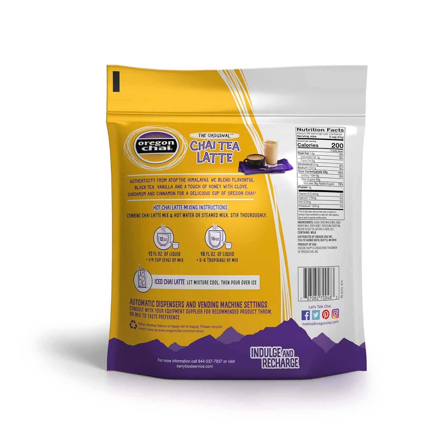 Oregon Chai Original Dry Chai Latte Mix, 3 Pound (Pack of 1)