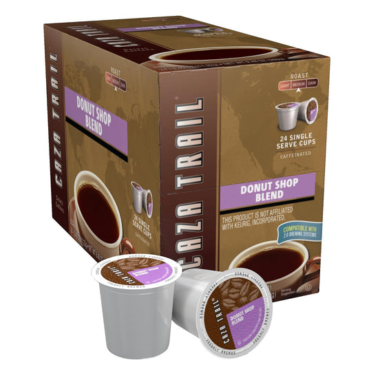 Caza Trail Coffee, Donut Shop Blend, 24 Single Serve Cups