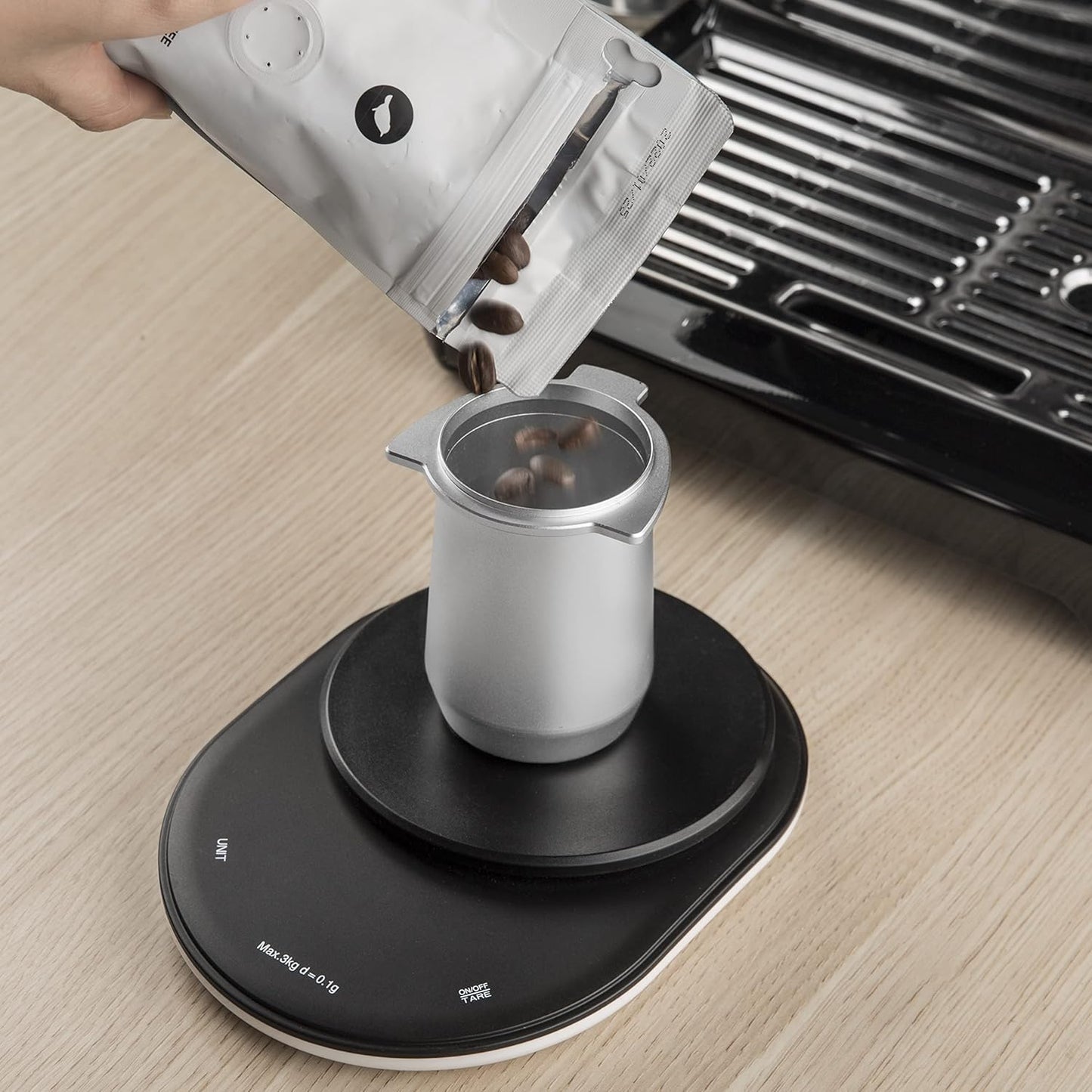 Portafilter Dosing Cup Espresso Coffee Accessrioes Compatible with 54mm Breville Portafilter and All 54mm Size Matte Silver