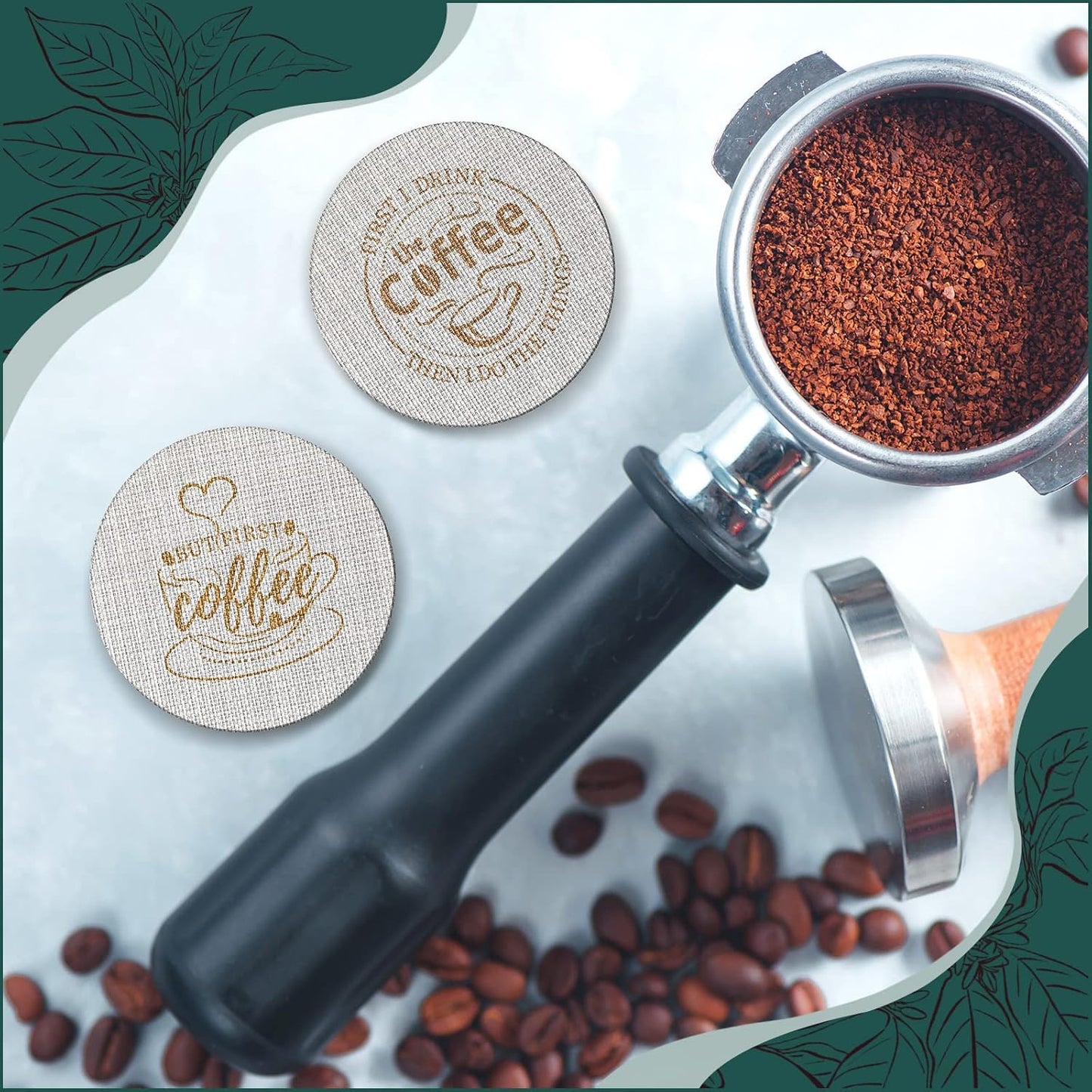 Yaomiao 2 Pieces 51mm Espresso Puck Screen, 1.7mm Thickness 150 Micrometre Reusable Barista Espresso Screen Stainless Steel Coffee Filter Mesh Plate for Bottomless Portafilter Filter Basket