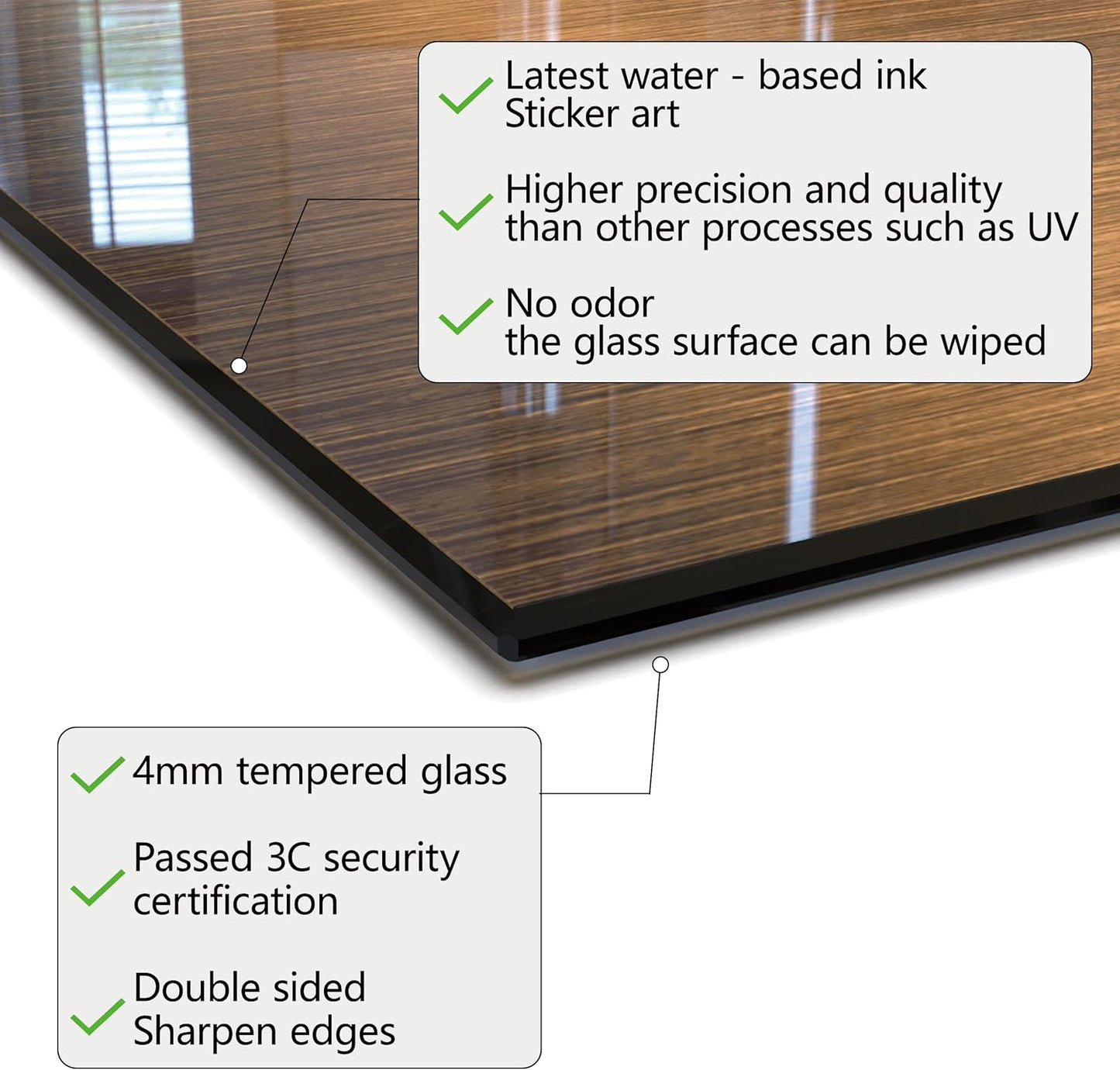 DAIFURONGE Tempered Glass Backsplash For Kitchen Behind Stove,Stove Backsplash Top Cover,Easy to Clean Glass Splashback, Sink Cover Splash Guard, Kitchen Wall Decor (30"x18"(76.2x45.72cm))