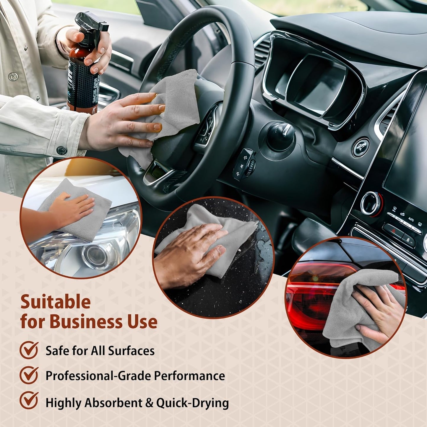 H4N Microfiber Cleaning Cloth Roll, 85 Pack Micro Fiber Wash Cloths for Car, Tear Away Towels, Ultra Absorbent Dish Rags, Non-Abrasive, Reusable and Washable Household Supplies, 11.81" x 11.81", Gray