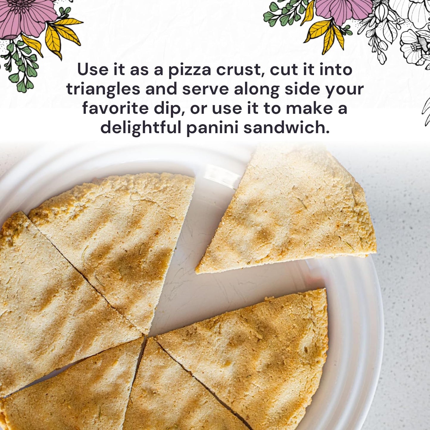 eat G.A.N.G.S.T.E.R. Vegan Pizza Crust & Flatbread Mix, Allergy-Friendly Baking Mix, Grain-Free, No Dairy, Nuts, Gluten, Dairy, For Paleo & AIP Diets, Delicious Crusts or Make Panini Sandwiches