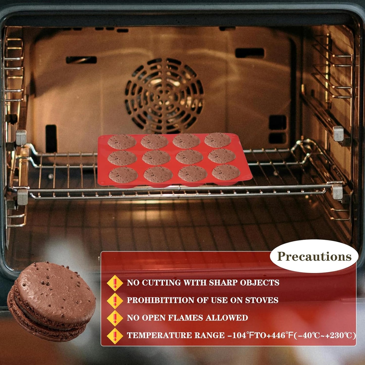 Round Chocolate Cookie Silicone Molds, New Size 12-Cavity Cylinder Chocolate Cover Cookie Silicone Molds for Candy Mini Cakes Jelly Baking (Red Blue)